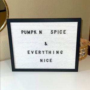 Black and white letter board